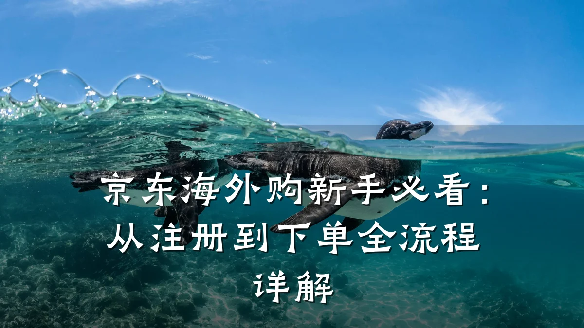 京东海外购新手必看：从注册到下单全流程详解