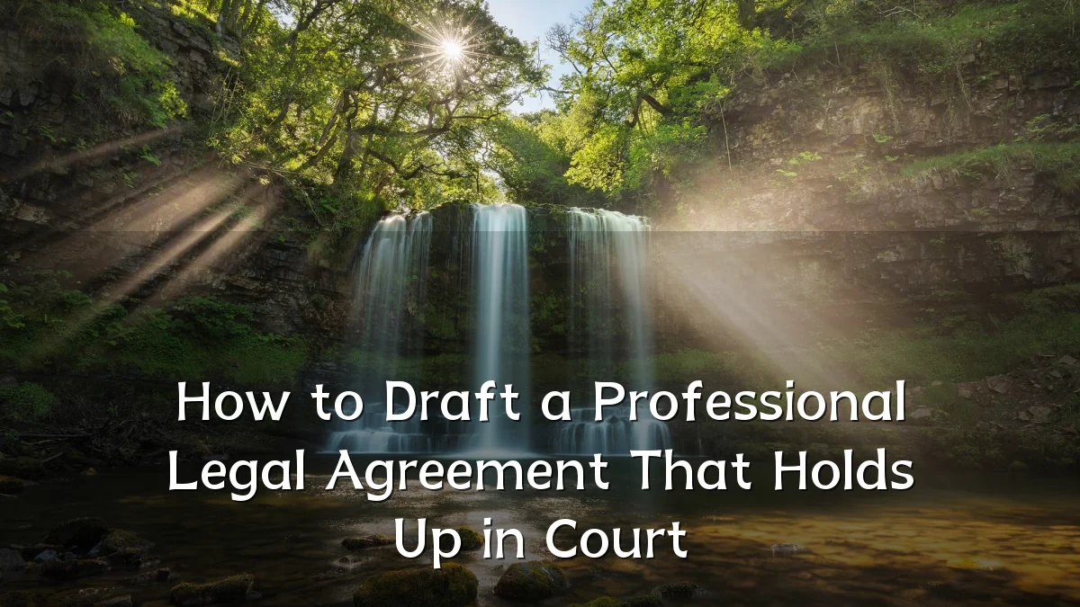 How to Draft a Professional Legal Agreement That Holds Up in Court