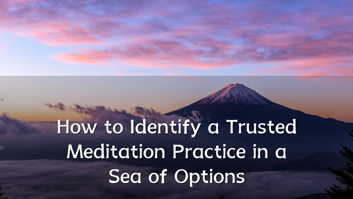 How to Identify a Trusted Meditation Practice in a Sea of Options