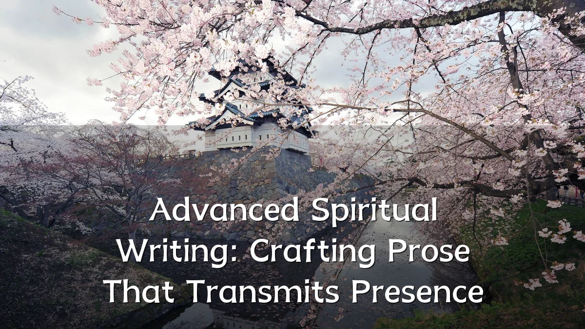 Advanced Spiritual Writing: Crafting Prose That Transmits Presence