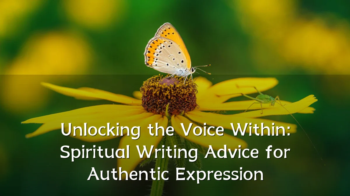Unlocking the Voice Within: Spiritual Writing Advice for Authentic Expression