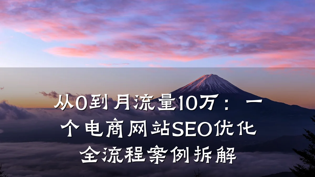 从0到月流量10万：一个电商网站SEO优化全流程案例拆解
